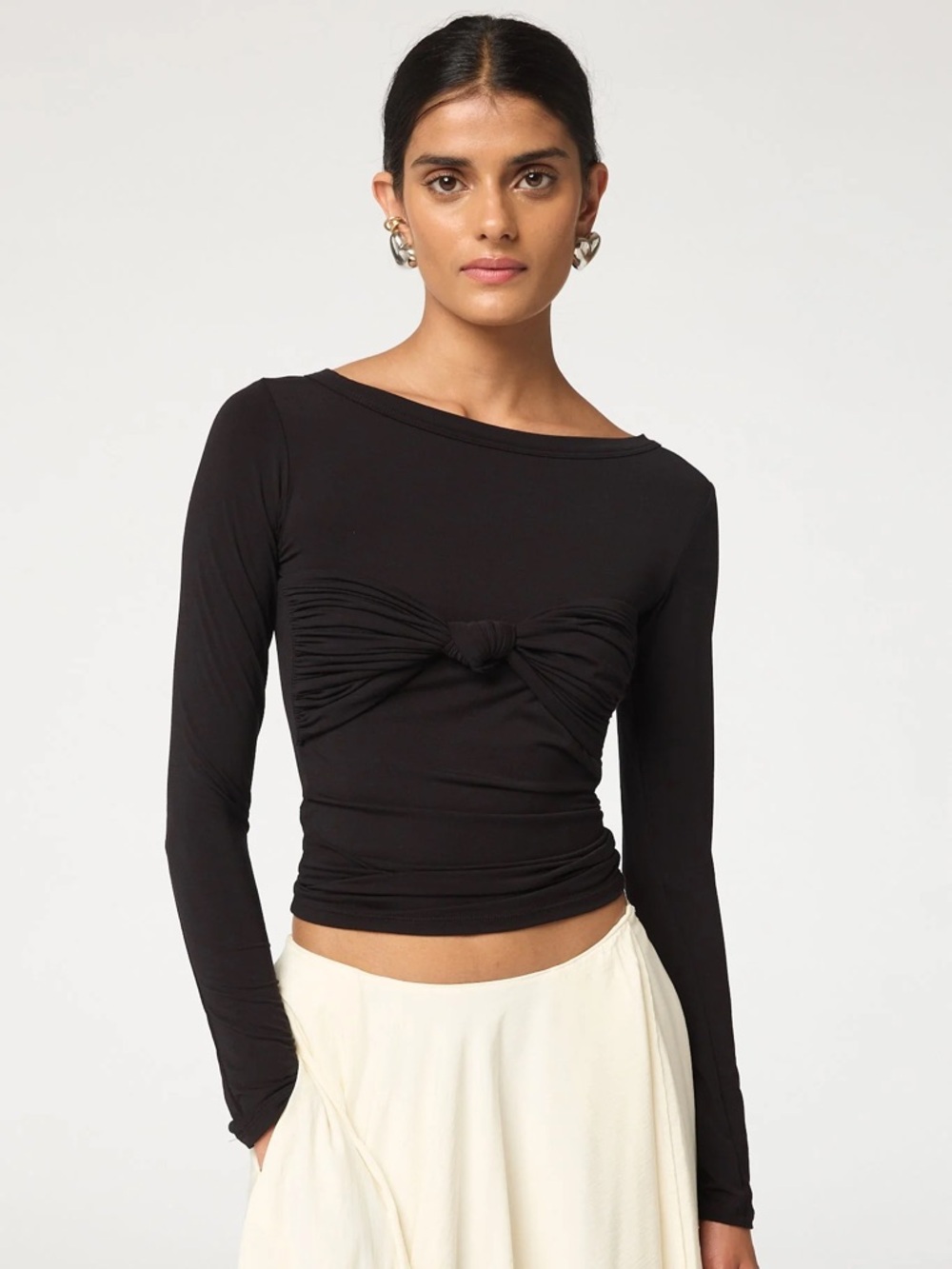 NWT 💫 Line by K Zoe Long Sleeve w Front Knot